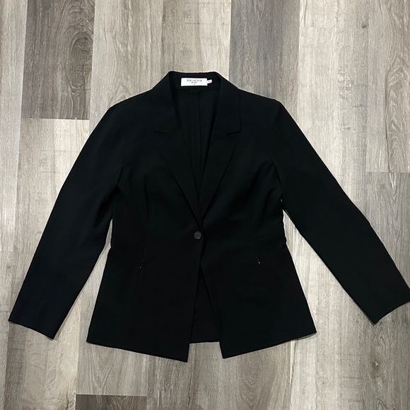 MM Lafleur The Moreland Travel Origami Tech Blazer Black Size 12 - Picture 1 of 7